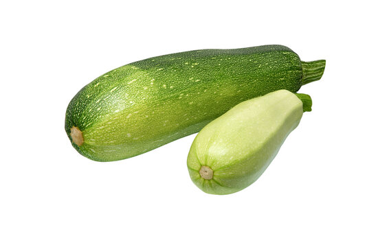 Zucchini , Courgette or Vegetable marrow isolated on white.
