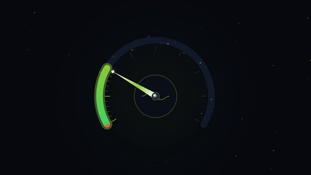 Speedometer concept with sound wave and bright color gradient