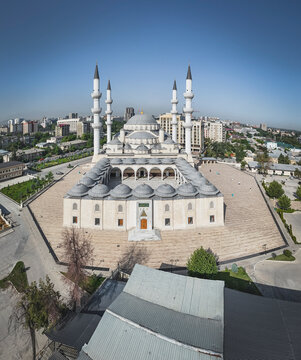 Aerial view of the Grand Mosque in Dushanbe Tajikistan