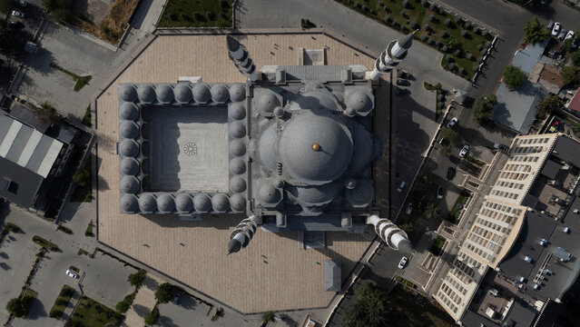 Bird's eye view of Melike Hatun Mosque in Ankara