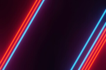 Red and blue neon lights on black background © Abstractory Visuals
