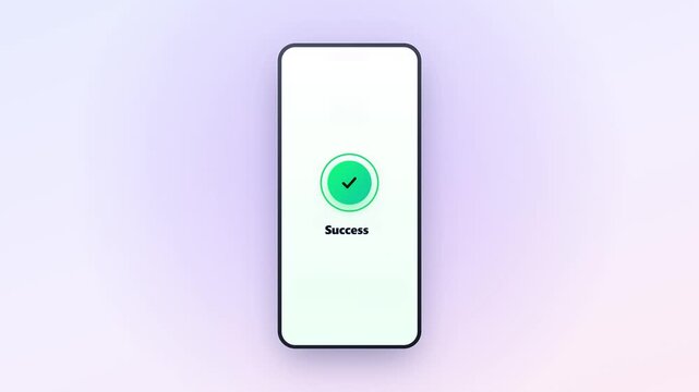 Smartphone mockup animation with QR code payment screen