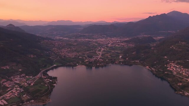 Panoramic Lake Caldonazzo surrounded