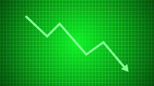Financial Performance Dashboard Animation with Down Bar Charts