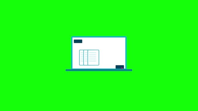 A computer screen against a green background, displaying the file or document to be printed