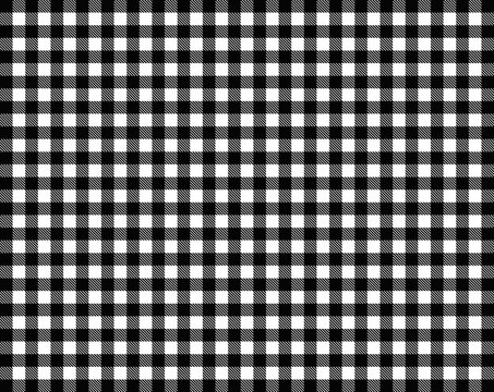 Tischtuch mit Karomuster in schwarz weiss