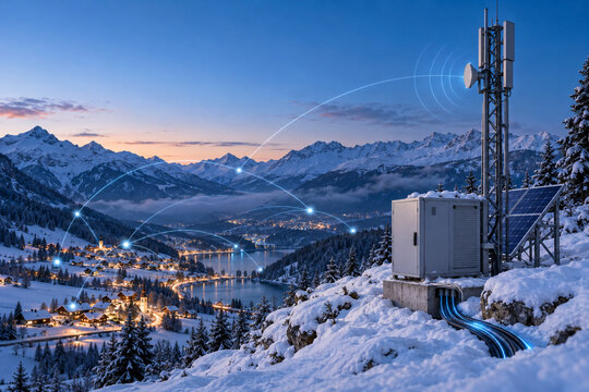 Rural Edge Computing Network Connecting Winter Village