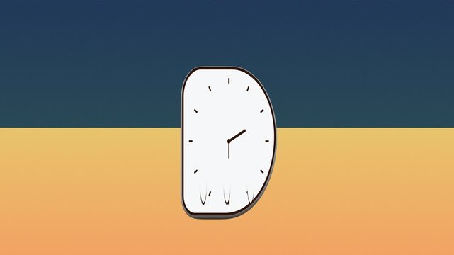 Clock morphing from round to oval shape