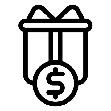 Salary Bonus Reward Gift Allowance Line Icon