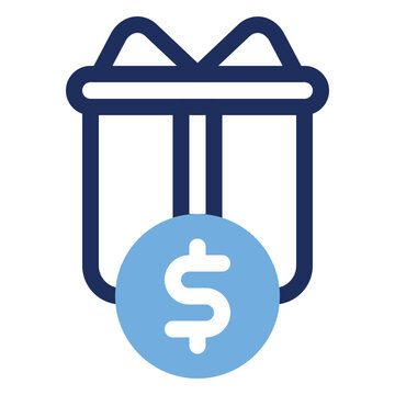 Salary Bonus Reward Gift Allowance Duo Tone Icon
