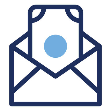 Salary Envelope Money Payment Bonus Duo Tone Icon