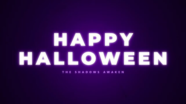 Bat Swarm Reveal Happy Halloween Animated Text