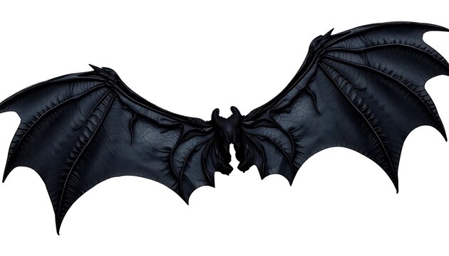 Majestic Bat Wings Silhouette in Flight.