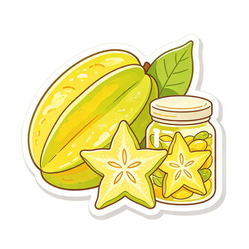 Star fruits vector illustration