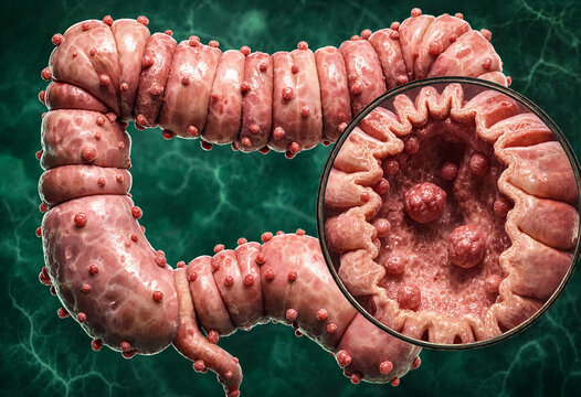 Colon with multiple polyps