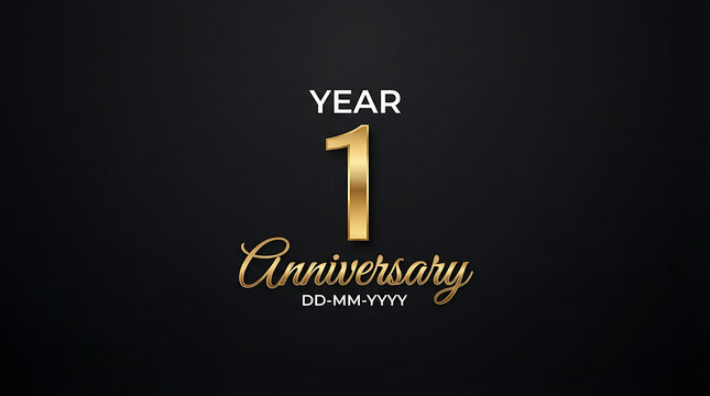 Elegant year one anniversary celebration design