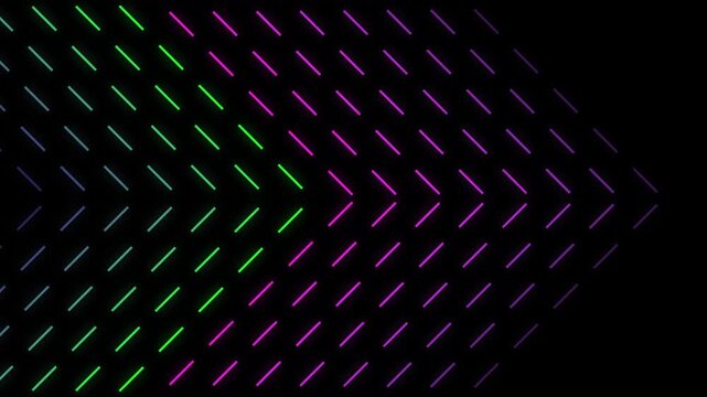 Colorful Neon Dash Grid Geometric Abstract Motion Background