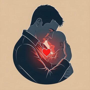 A father's love cherishing the unbreakable bond between dad and child