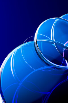 3D Overlapping Circular Lens Augmented Reality Technology Wallpaper