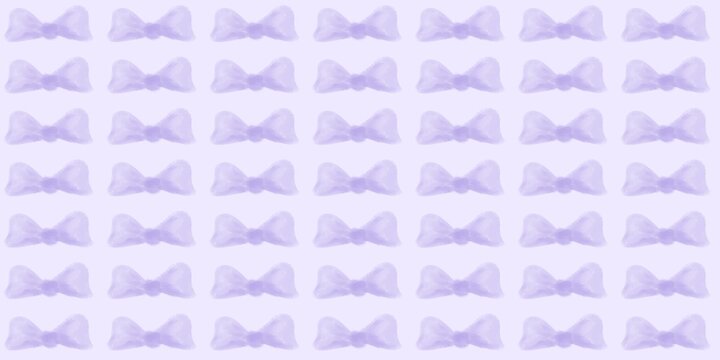 Lavender Bow Ribbon Repeat Pattern