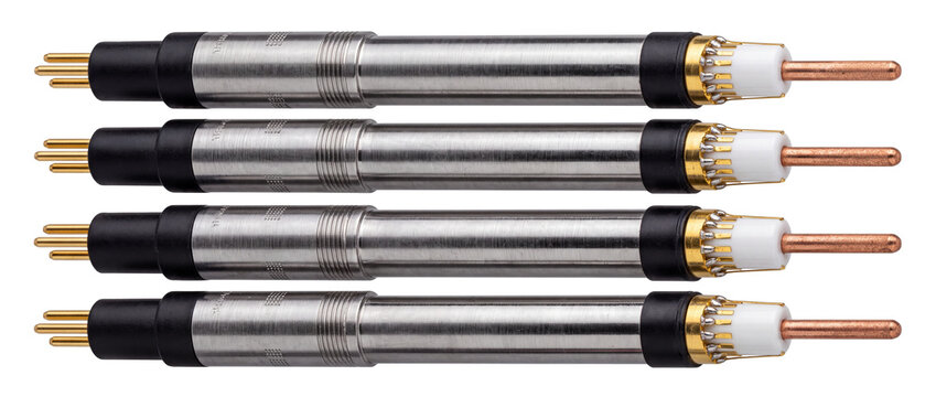 Electrical connector metal probe pin isolated on black background set of high precision electronic components for industrial engineering technology hardware equipment circuit assembly component design