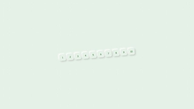 Neumorphic Green Button Row Sequential Press