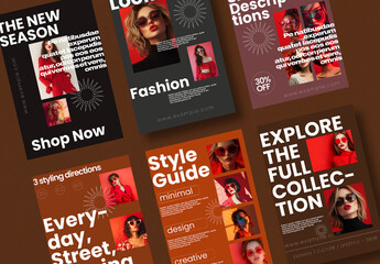 Modern Fashion Style Social Media Story Template Collection