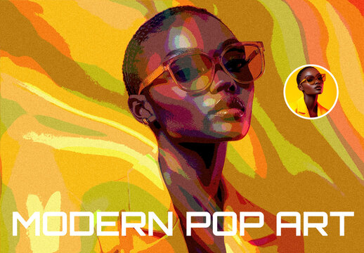 Modern Pop Art Photo Effect Template