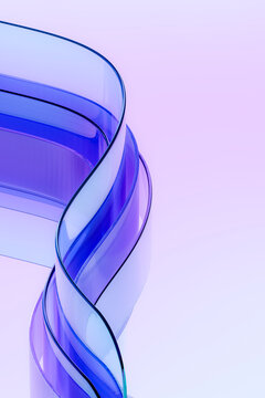 3D Helical Glass Structure for Quantum Computing Technology Wallpaper