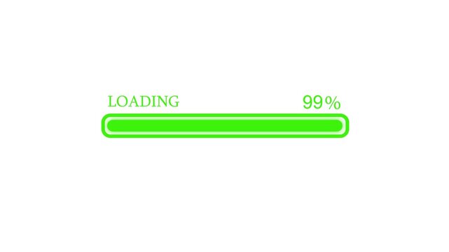 Looping Loading Bar Animation with Waiting Process and Completion Effect