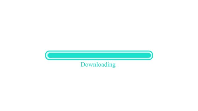 Downloading Loading Progress Bar Animation with Smooth Waiting Transition