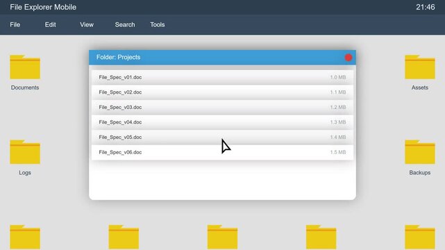 Computer file explorer interface displaying organized folders and data