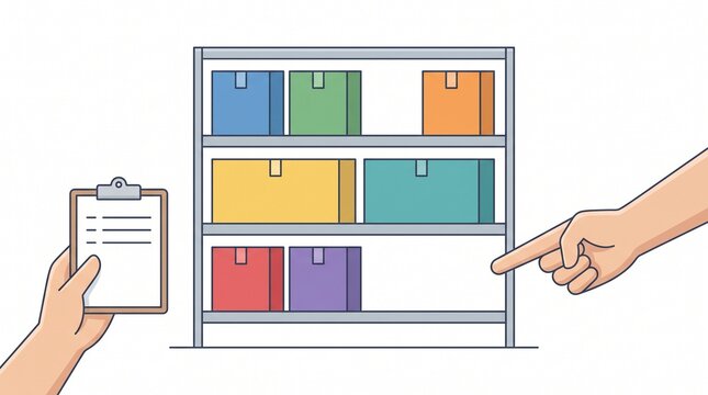 Small Business Low Inventory and Restocking Vector Illustration