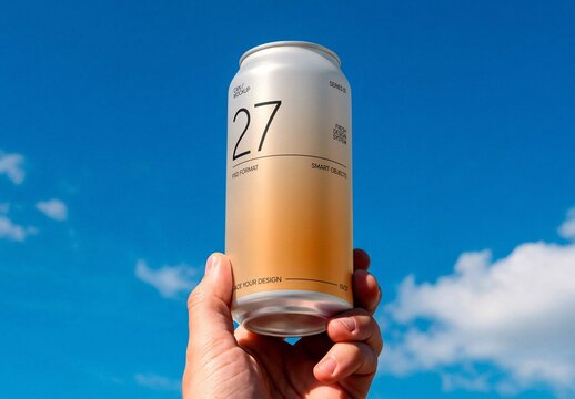 Outdoor Soda Can Mockup For Branding And Merchandise Design
