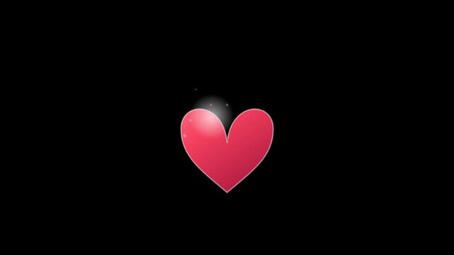 Heart Icon Beating Animation on White Background, Pulsing Heart Symbol Like a Real Heartbeat, Love, Romance, Health, Cardiology, Medical and Emotional Concept