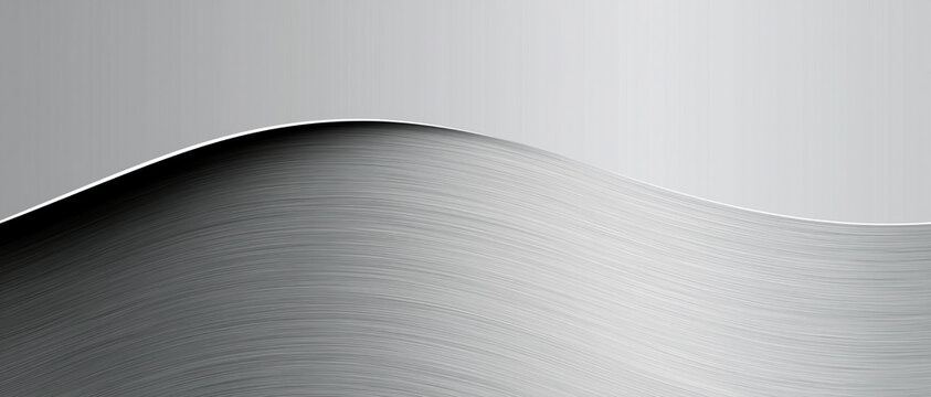 Minimalist Silver Curved Wave Surface Background