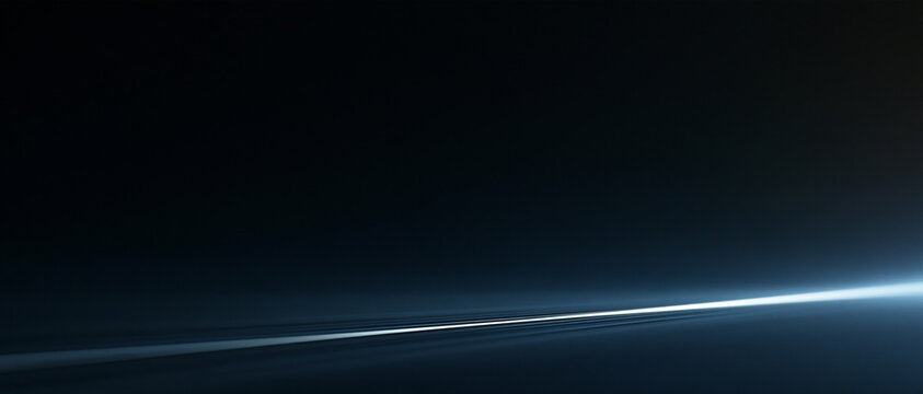 Minimalist Dark Gradient Background with Glowing Horizon Line