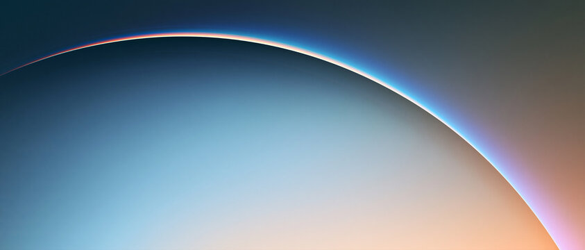 Abstract Blue Horizon Gradient Curved Banner