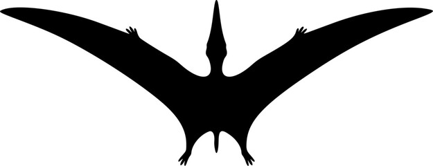 Pterodactylus flying silhouette bottom view SVG © FloridsDesign