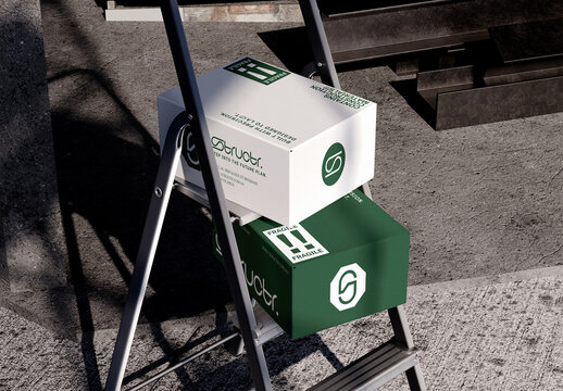 Cardboard Box Mockup