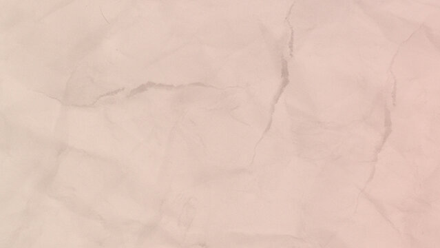 Warm beige peach crumpled paper texture background surface details with background crumpled material wrinkled document