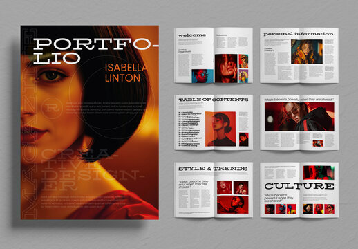 Creative Fashion Photography Portfolio Magazine Layout