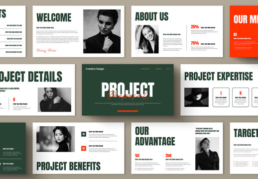 Creative Project Presentation Template with Modern Layout