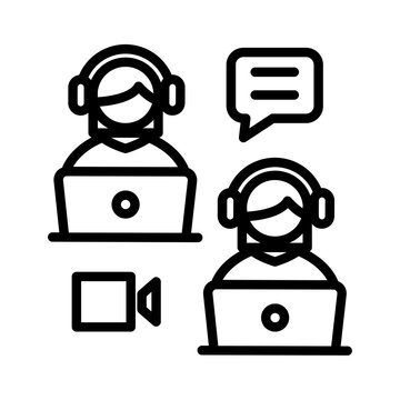 Vc and chat icon