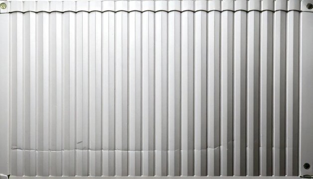 Bright white corrugated metal wall texture or painted industrial shipping container background.