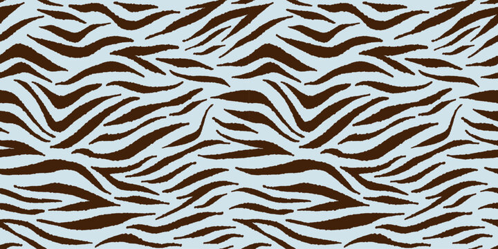 Vector hand-drawn abstract seamless pattern, zebra and tiger print  skin with irregular organic spots, background and texture with a playful, for fashion, textiles, packaging