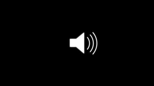 speaker icon video. Microphone, Voice animation on Blackground.