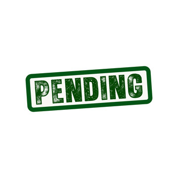 Pending stamp label isolated transparent background isolated on transparent background