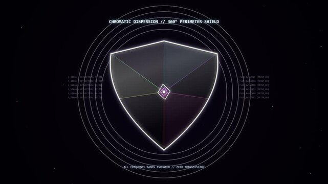 Futuristic Sci Fi Shield HUD Display