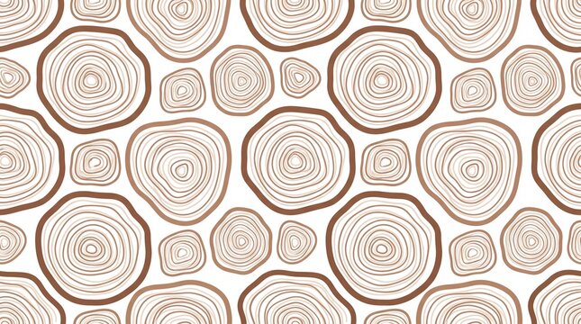 Abstract wood cross section tree rings vector pattern background